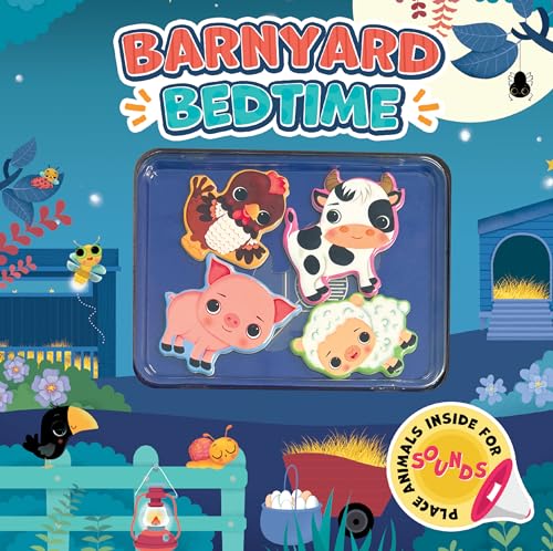 Little Hippo Books Barnyard Bedtime | Interactive Toddler Books with Sound Puzzle Pieces for Kids | Farm Sounds Board Books & Kids Books | Farm Animal Baby Book with Sound