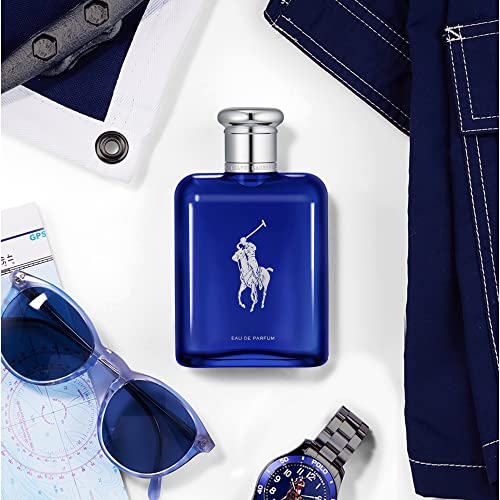 RALPH LAUREN FRAGRANCES Polo Blue - Eau de Parfum - Men's Cologne - Aquatic & Fresh - With Citrus, Bergamot, and Vetiver - Medium Intensity - 4.2 Fl Oz