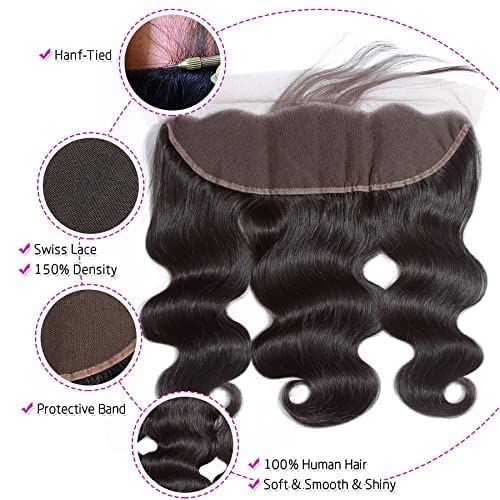 Afekisn Tasumla 12A Human Hair Bundles Body Wave 3 Bundles Human Hair 20 22 24 Inch 100% Unprocessed Brazilian Virgin Hair Bundles Deals Human Hair Weave Body Wave Human Hair Extensions Natural Color