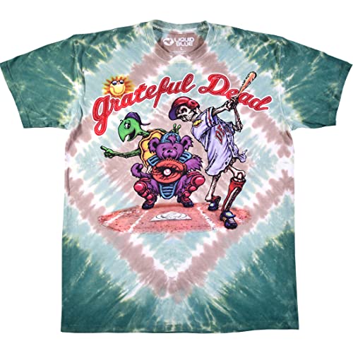 Liquid Blue Men's Standard Grateful Dead Spring Training Baseball, Tie Dye