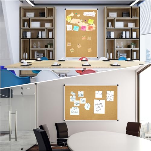 XBoard Magnetic whiteboard 36 x 24 - Combo Whiteboard Dry Erase Board Cork Board 36 x 24