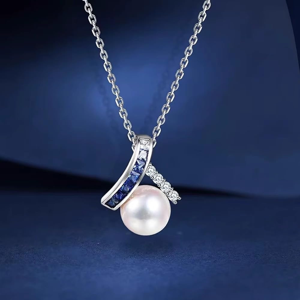 NONNYL Gift for Women Wife- Mothers Day Gifts for Mom Her Couples Present Girlfriend, Gift for Wife Women Birthday Wedding Anniversary Jewelry Christmas Day Valentine's Gifts- Pearl Necklace Earrings