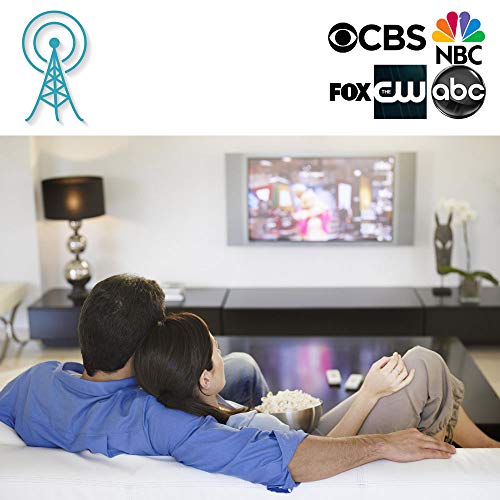 Five Star Outdoor Digital Amplified HDTV Antenna - up to 200 Mile Long Range, Directional 360 Degree Rotation by Remote Control, Intelligent Gain for HD 4K 1080P FM Support 2 TVs