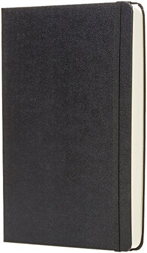 Amazon Basics Daily Planner and Journal, Hard Cover, 5.8" x 8.25", Black