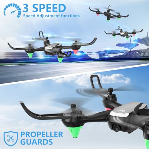 Drone with Camera - 2K Camera Drones with Gravity Control and Altitude Hold, HD FPV Live Video, Headless Mode, Speed Adjustment, 3D Flips - Perfect RC Quadcopters for Kids Beginners, Funny Toys Gifts for Boys Girls and Adults