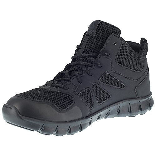 Reebok Work Men's RB8405 Sublite Cushion Tactical Mid Cut Soft Toe Shoe Black Military, 7 M US