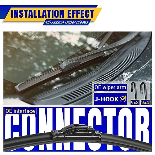 3 wipers Replacement for 2007-2011 Honda CRV CR-V/2007-2018 Acura RDX/2018-2020 nissan leaf, Windshield Wiper Blades Original Equipment Replacement - 26"/16"/14" (Set of 3) U/J HOOK