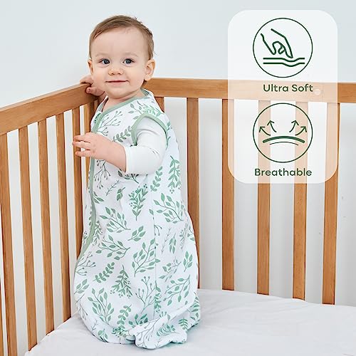 Yoofoss Baby Sleep Sack 6-12 Months Baby Wearable Blanket 100% Cotton 2-Way Zipper Toddler Sleeping Sack, 3 Pack Soft Lightweight Sleep Sacks for Babies