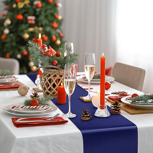 BDDC Blue Table Runner 12x108 Inch - 4 Pack Satin Table Runners, Smooth Table Runner for Party Wedding Banquets Birthday