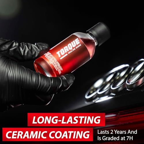 Torque Detail Redline Shine Ceramic Coating 60ml - Ceramic Coating Kit For Cars - Easy To Apply, Over 2 Years of Protection - Premium, Professional Results For Your Car, Boat, RV, Motorbike & More