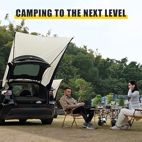 DikaSun Tesla Model Y Mattress: Inflatable Camping Bed Air Mattress for Model Y, Thickened Travel SUV Sleeping Pad with Car Air Pump 2 Pillows