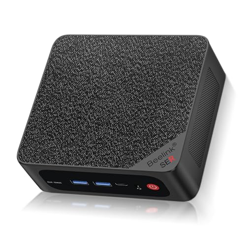 Beelink EQR6 Mini PC,AMD Ryzen 5 6600H Processor (6C/12T,up to 4.5GHz),16GB DDR5 RAM 500GB M.2 PCIe4.0x4 SSD,AMD Radeon 660M Mini Computer,4K Dual Screen Display/Dual LAN/WiFi 6/BT5.2/USB 3.2