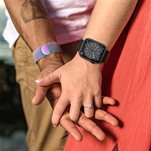 ZALAVER Metal Band Compatible with Apple Watch Bands 38mm 40mm 41mm 42mm 46mm 44mm 45mm 49mm Women Men,Adjustable Magnetic Stainless Steel Mesh Strap for iWatch Ultra/Ultra 2,Series 10 9 8 7 6 5 4 3 2 1 SE