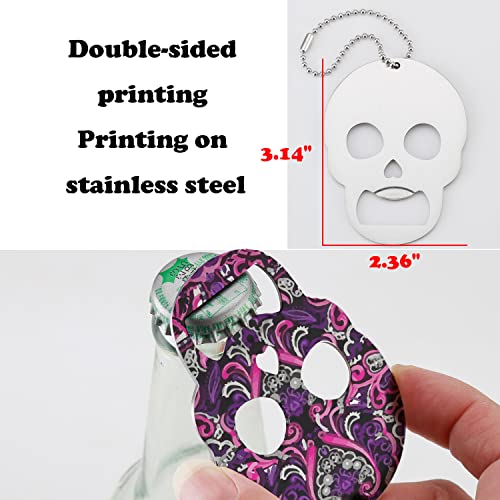 Sugar Skull Gifts for Women Men Skull Bottle Opener Party Bar Key Décor Sugar Skull Gifts for Women Gothic Themed Dia De Los Muertos Decor Gifts for Women Men Him Halloween Christmas SBO4