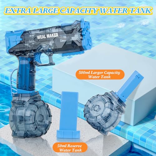 Water Guns for Adults, Strongest Shooter Water Pistol Automatic Electric Water Gun High Pressure Powerful Water Squirt Gun, 26-32 FT Long Range Water Gun Pistol Watergun Toy for Summer