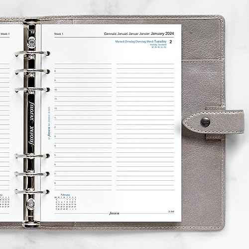 Filofax A5 day per page 5 language appointments diary - 2024, White