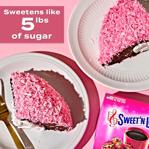 Sweet’N Low Zero-Calorie Sweetener, Contains Saccharin, Sugar Substitute, Keto, Vegan, Gluten-Free, Great for Cooking, Baking, Coffee, Tea, Hot/Cold Beverages, 8oz Box (12 Pack)