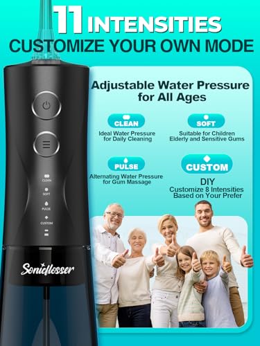 Water Dental Flosser Teeth Pick: Portable Cordless 300ML Oral Irrigator 4 Mode Rechargeable Travel Cleaner Piks IPX7 Waterproof Waterflosser Toothpicks Deep Cleaning Flossing Machine for Home Shower