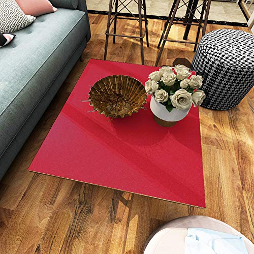 15.8''x393.7''Red Contact Paper for Countertops Self-Adhesive Wallpaper Removable Red Peel and Stick Wallpaper Waterproof Easy to Clean Vinyl Roll Decorative Kitchen Cabinet for Wall Covering
