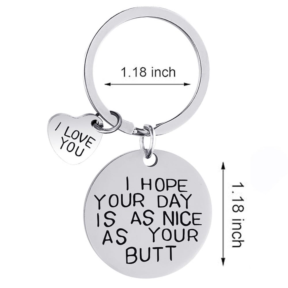 Gifts for Women Christmas Stocking Stuffers - I Hope Your Day Keychain - Perfect Valentines Day Gifts for Her, Girlfriend, Husband, Wife I Love You Romantic Presents Gift Ideas