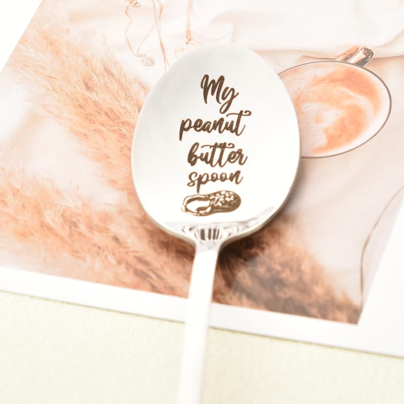 My Peanut Butter Spoon Gift for Peanut Butter Lovers Funny Husband Wife Dad Anniversary Christmas Gifts for Daughter Grandma Grandpa Birthday Gifts for Women Men