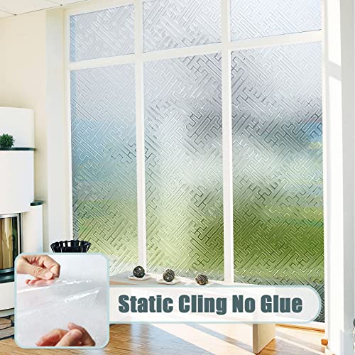 Filmgoo Window Privacy Film One Way Daytime Mirror Tint Treatments UV Heat Control Vinyl Stickers Sun Block Glass Paper Door Covering Reflective (Silver, 17.5 Inch x 6.5 Feet)