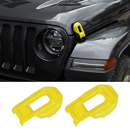 Hoolcar Hood Latch Lock Catch Brackets Cover for 2018-2021 Jeep Wrangler JL JLU & 2020-2021 Gladiator JT, Blue