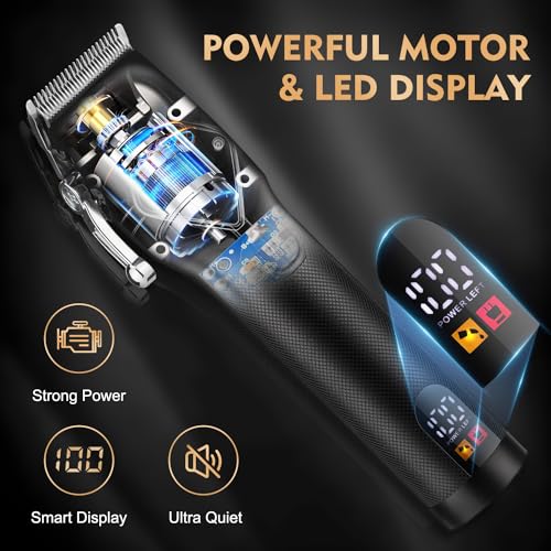 Suttik Professional Hair Clippers and Trimmers Set, Electric Razor Foil Shavers for Men, 3 in 1 Cordless Barber Kit Hair Cutting Kit with Travel Case Barber Clippers Set Professioal for Men