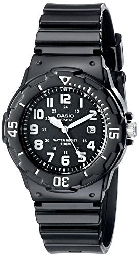 Casio Women's LRW200H-1BVCF Classic Analog Japanese Quartz Black Resin Watch