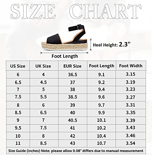 Vepose Women's 400A Espadrilles Platform Sandals Wedge Sandal, Black Nubuck, Size 6 US (CJY400A Black Nubuck 06)