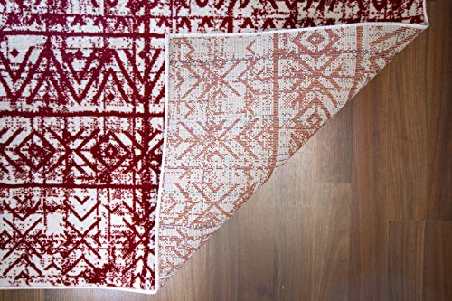 Rugshop Geometric Boho Perfect for high Traffic Areas of Your Living Room,Bedroom,Home Office,Kitchen Runner Rug 2' x 7' Multi