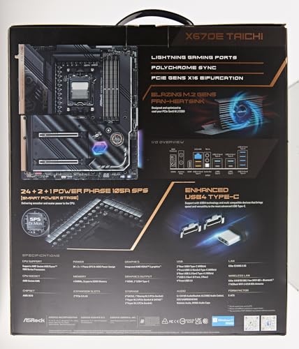 ASRock X670E Taichi Support AMD AM5 RYZEN 7000 Series Processors Motherboard