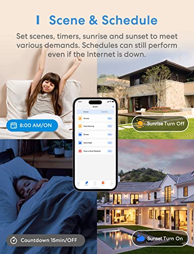 meross Smart Light Switch 2 Pack Supports Apple HomeKit, Siri, Alexa, Google Assistant & SmartThings, 2.4GHz Wi-Fi Single Pole Light Switch, Neutral Wire Required, No Hub Required