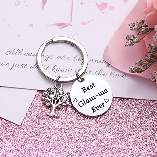 NOTHERS RSZOTW Glam-Ma Gift Jewelry Mimi Keychain Grandmother Grammy Nana Grandma Birthday Jewelry Gigi Gift Nana Keychain Grandma Keychain