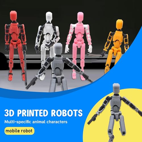 MerryXD Titan 13 Action Figure,Assembly Completed Dummy 13 Action Figure Lucky 13 Action Figure T13 Action Figure 3D Printed Multi-Jointed Movable, Nova 13 Action Figure Toy Orange