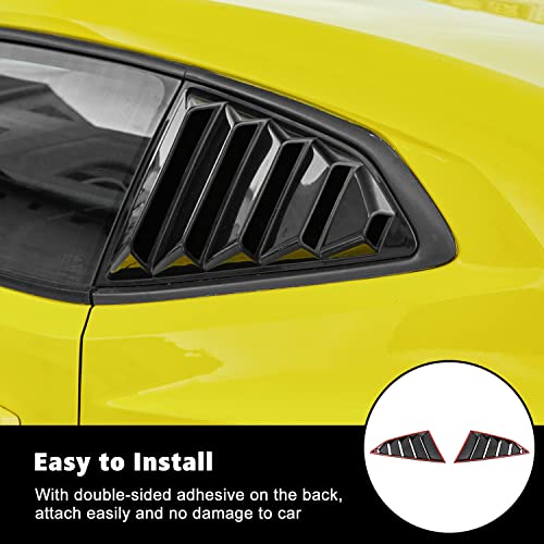 RT-TCZ Rear Quarter Side Window Louvers Sun Shade Cover Wind Vent Air Deflector Decoration Exterior Accessories for Chevrolet Camaro 2017-2022,Black