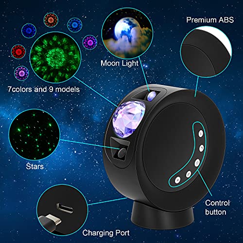 LitEnergy LED Sky Projector Light, Galaxy Lighting, Nebula Star Night Lamp with Base and Remote Control for Gaming Room, Home Theater, Bedroom , or Mood Ambiance (Black)