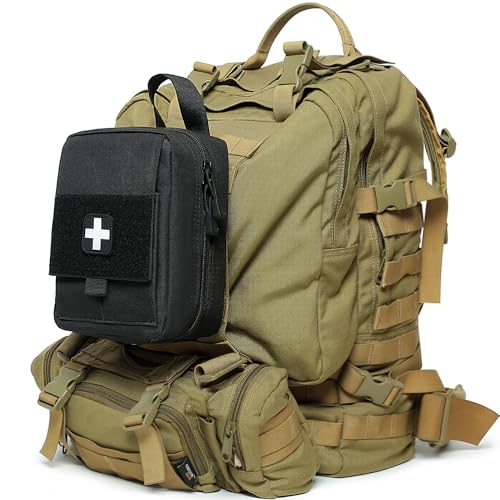 Tactical Molle EMT Pouch Ifak Pouch Medical First Aid Pouch Bag (Black)