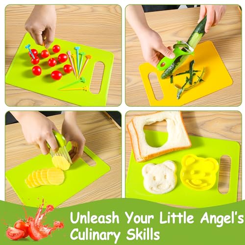 Kids Knife Set for Real Cooking: 40 Pcs Montessori Kitchen Tools for Toddlers, Gifts Toy for 2 3 4 5 6 7 8 9 10 Year Old Boys Girls Birthday Christmas