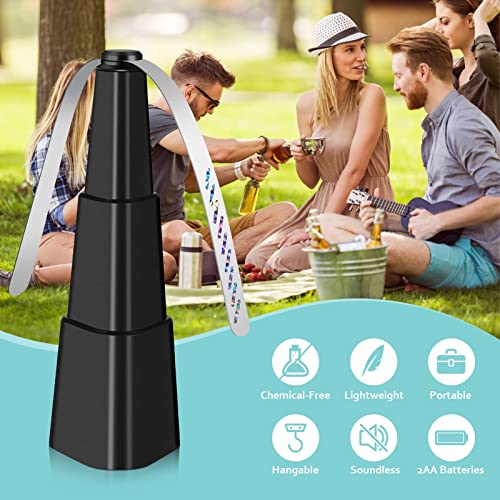 Fly Fans for Tables, Fly Fan Outdoor Indoor Keep Flies Away, Portable Table Top Fly Fan Fly Spinner with Holographic Blades, Fly Deterrent for Picnic, Restaurant, Party, Home, BBQ (4 Pack)