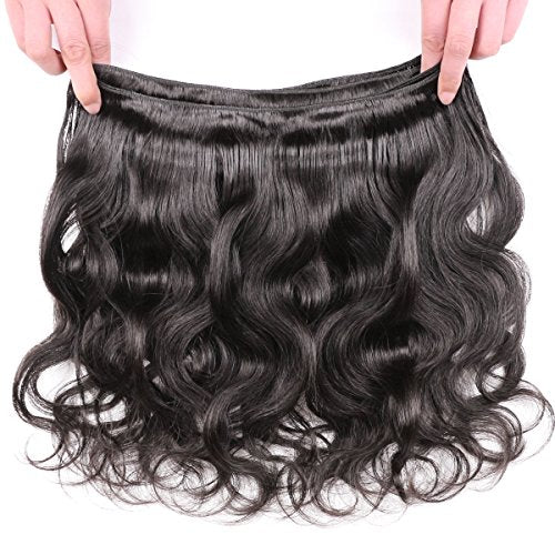 ISEE Body Wave Bundles Human Hair 1 Bundles 10 Inches Body Wave Human Hair Bundles Brazilian Virgin Hair Natural Black Color Bundles