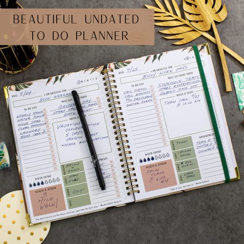 Simplified To Do List Notebook - Aesthetic Daily Planner to Easily Organize Your Tasks And Boost Productivity - Stylish Undated Planner And School or Office Supplies For Women