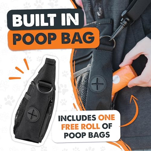 Mighty Paw Dog Treat Pouch | No Spill Magenetic Clasp - Hands-Free Pouches for Training - Pets Training Treat Pouches for Dog Walks - Pet Bags Pouch - Built in Poop Bag Holder