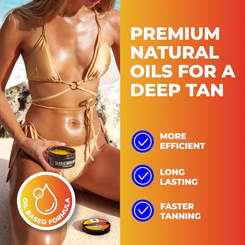 BYROKKO Shine Brown Tanning Oil 7.1 Fl Oz, Tan Accelerator Cream, Use it as Indoor Tanning Lotion for Tanning Beds or Outdoor Sun, Faster Tanning with Premium Natural Ingredients