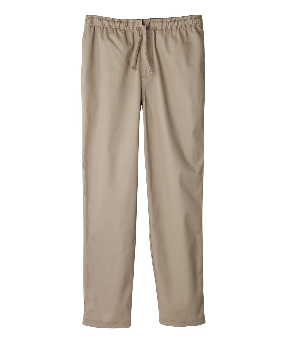 Men’s Elastic Waist Adaptive Rugger Pant - Khaki MED