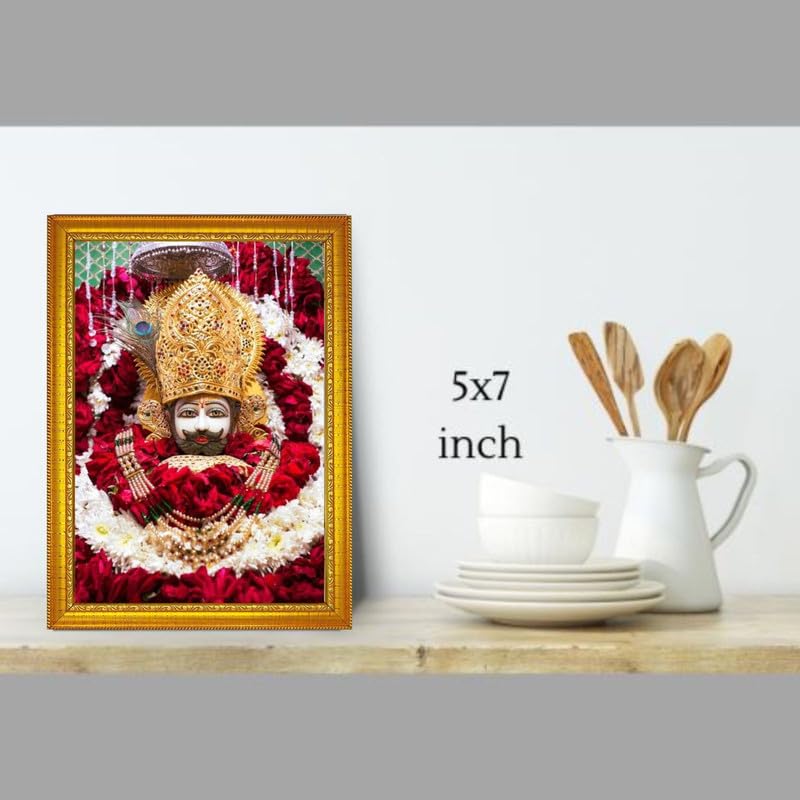 Great More Khatu Shyam Ji | Shyam Baba | Hare Ka Sahara Baba Shyam Hamara Photo Frame Wall Painting For Home Decoration And Gifting-5x7 inch-88