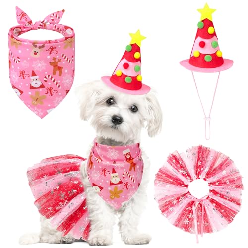SCENEREAL Dog Birthday Bandana Hat Set, Puppy Birthday Party Supplies for Boys Dogs, Pet Birthday Scarf Outfit with Sign Banner and Balloons for Small Medium Large Dogs