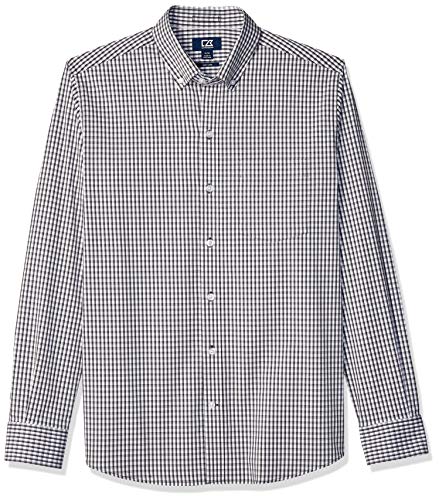 Cutter & Buck Men's Wrinkle Resistant Stretch Long Sleeve Button Down Shirt, Light Blue Oxford, 3X Big