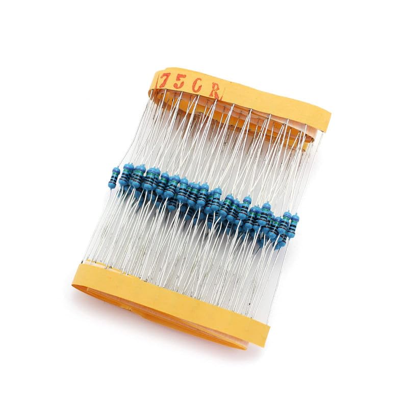 100 Pcs 15K ohm Resistors YIWANSON 0.25 W Metal Film Resistor, Tolerance ±1% 1/4w Metal Film Fixed Resistor for Repair Electronic Systems, Repair Cars, Audio Components (15K)