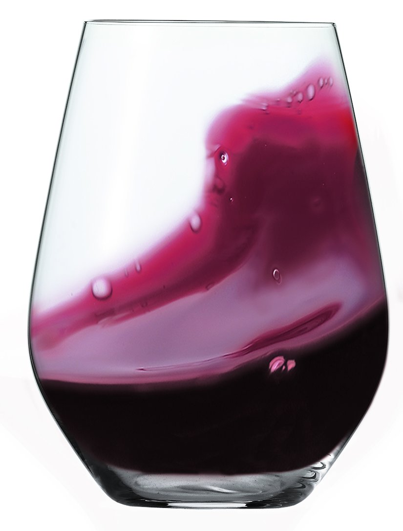 Spiegelau Authentis Casual XXL Stemless Tumblers, Set of 4, XX-Large, Burgundy